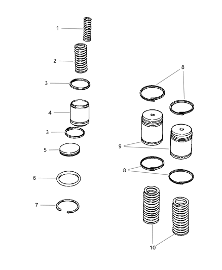 2003 Dodge Neon Accumulator Piston & Spring Diagram