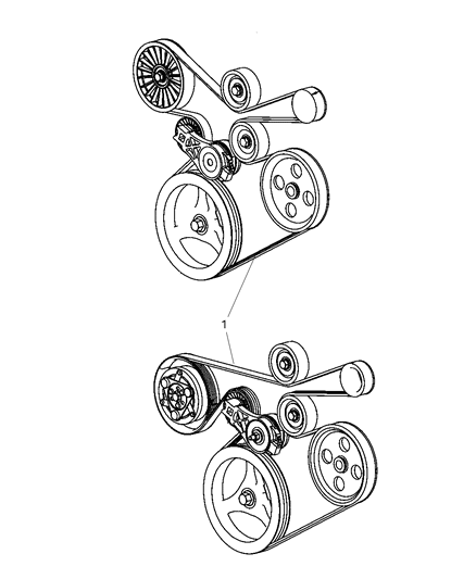 2006 Jeep Wrangler Drive Belts Diagram 1