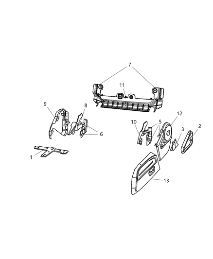 2010 Dodge Nitro Shield-Seat ADJUSTER Diagram for 1FY221K7AA