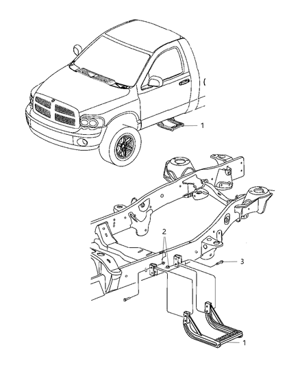 2011 Ram 1500 Step Kit-Side Diagram for 82211645AC