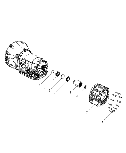 2009 Jeep Grand Cherokee Case , Extension & Adapter Diagram 7