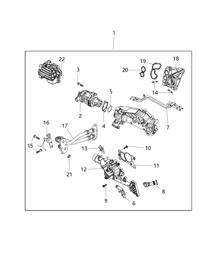 2018 Jeep Compass Cooler-EGR Valve Diagram for 68376412AA