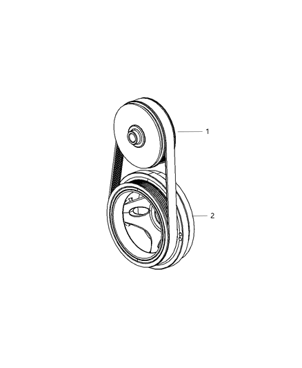 2009 Dodge Durango Pulley & Related Parts Diagram 2