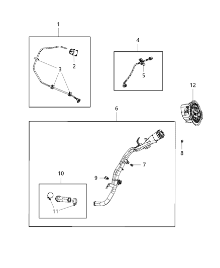 2019 Jeep Cherokee Tube-Fuel Vapor Diagram for 52030323AB