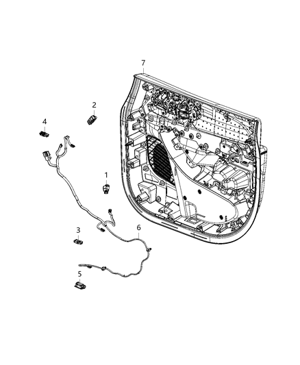 2020 Chrysler Pacifica Wiring-Front Door Diagram for 68401646AB