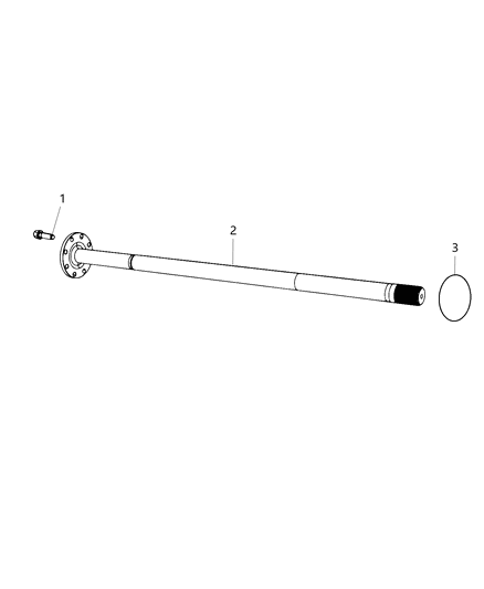 2019 Ram 4500 Axle Shafts, Rear Diagram