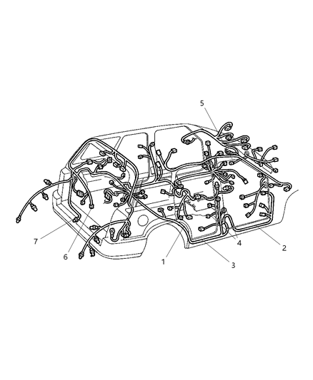 2003 Jeep Grand Cherokee Wiring-Body Diagram for 56050063AE