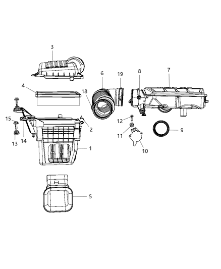 2008 Chrysler Aspen Clamp-Hose Diagram for 53034164AA