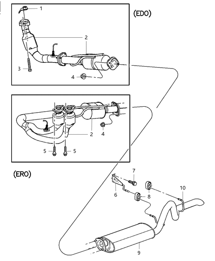 2006 Jeep Wrangler Converter-Exhaust Diagram for 52059681AD