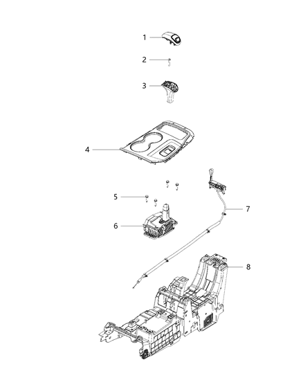 2015 Jeep Grand Cherokee Gearshift Controls Diagram 3