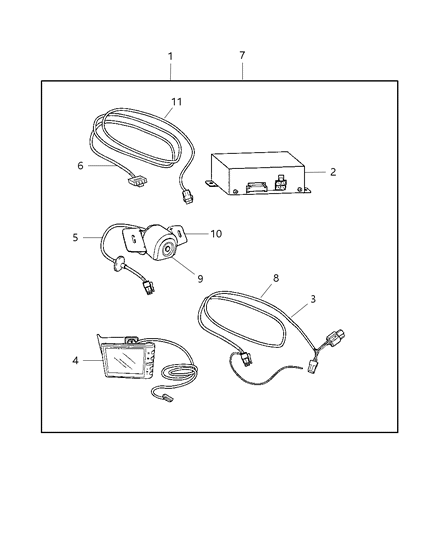 2010 Jeep Commander Monitor-Back Up Camera Diagram for 5191907AC