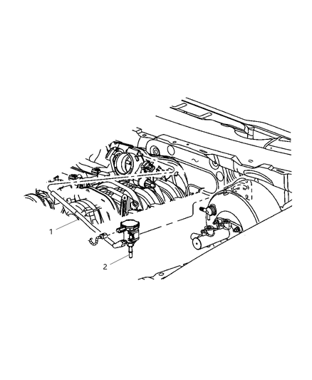 2007 Chrysler Aspen Hose-Emission Vacuum Diagram for 52855787AA