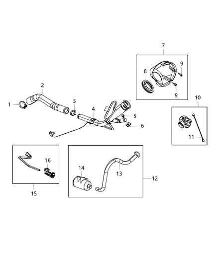 2012 Ram 1500 Filter-Leak Detection Pump Diagram for 68166271AA