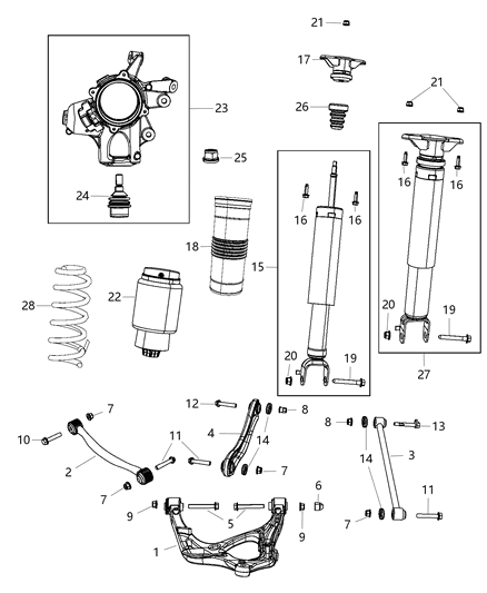 2014 Jeep Grand Cherokee ABSORBER-Suspension Diagram for 68234049AB