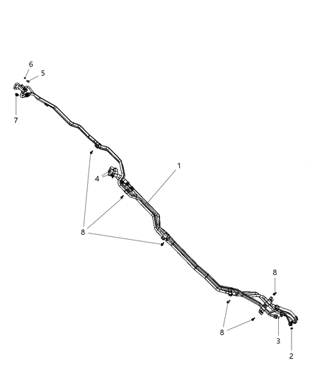 2012 Ram C/V Auxiliary A/C & Heater Plumbing Diagram 1