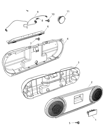 2012 Dodge Caliber Liftgate Speaker System Diagram