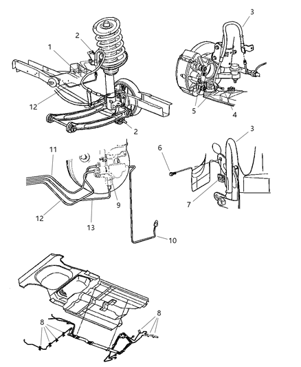 2002 Dodge Neon Lines & Hoses, Brake Diagram 2