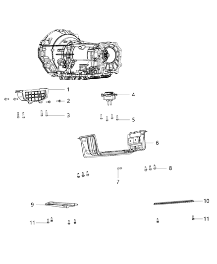 2014 Dodge Durango Transmission Support Diagram 4