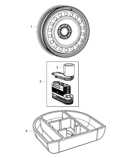 2016 Dodge Dart Spare Tire Stowage Diagram