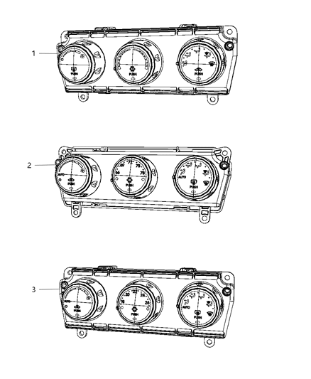 2010 Dodge Nitro Air Conditioner And Heater Control Diagram for 55111943AA