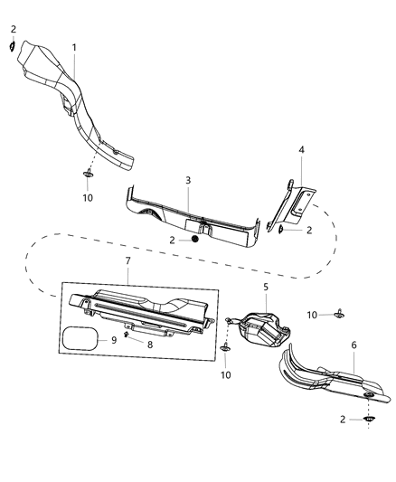 2019 Dodge Grand Caravan Exhaust System Heat Shield Diagram