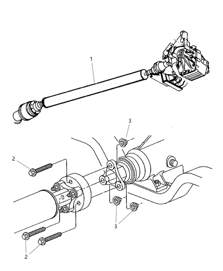 2001 Chrysler Prowler Drive Shaft Diagram for 4815777