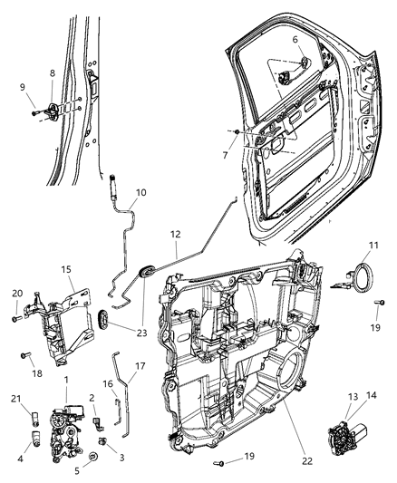 2007 Dodge Nitro Handle-Exterior Door Diagram for 4589164AC