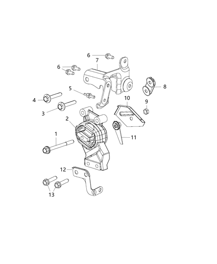 2019 Ram 1500 Engine Mounting Right Side Diagram 3