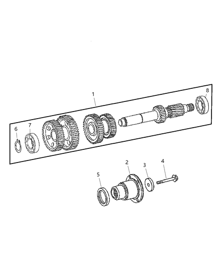2010 Dodge Ram 3500 Pickup Counter Shaft Assembly Diagram