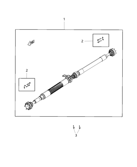 2017 Dodge Challenger Shaft , Drive , Rear Diagram