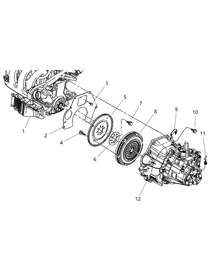 2003 Dodge Neon Clutch, Modular Diagram 1