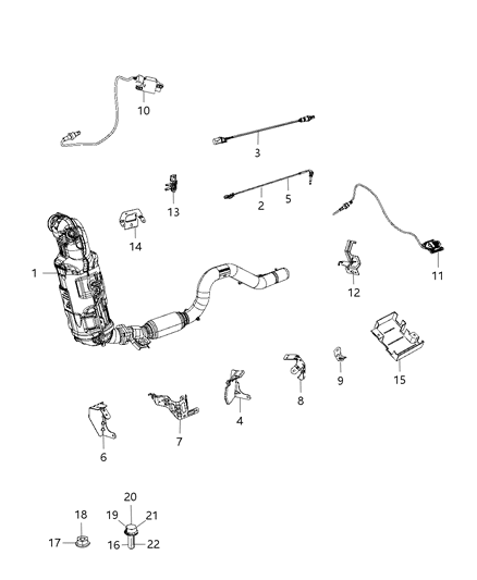 2020 Jeep Compass Sensor-Exhaust Temperature Diagram for 68246540AA