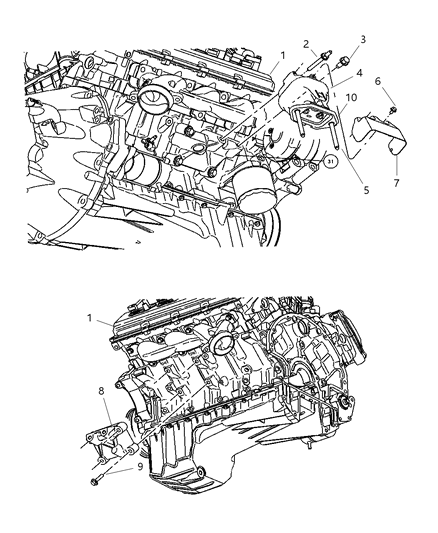 2006 Dodge Magnum Support-Engine Support Diagram for 5166040AA