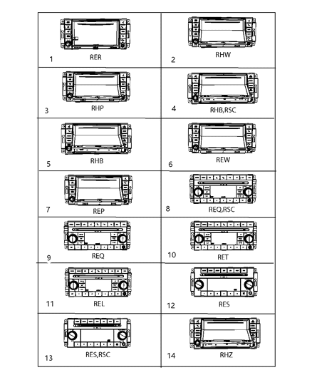 2011 Jeep Wrangler Radio-AM/FM/DVD/HDD/NAV/SDARS Diagram for 5064818AB