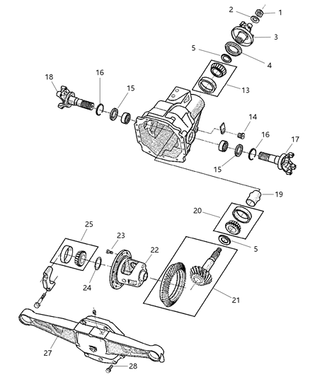 2005 Dodge Viper Differential Components Diagram