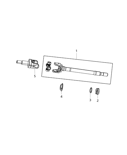 2017 Jeep Wrangler Shaft, Axle Diagram 3