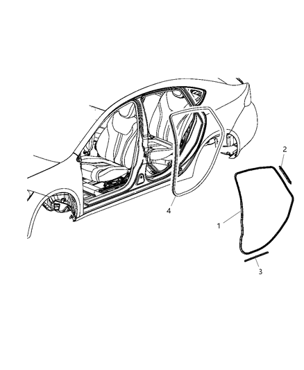 2015 Dodge Dart Strip-Body Side Diagram for 68085078AF