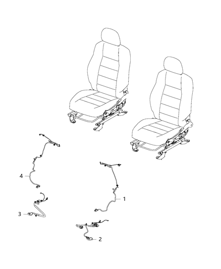 2016 Jeep Patriot Wiring - Front Seats Diagram 1
