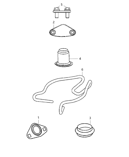 2008 Dodge Ram 3500 EGR Valve & Related Diagram