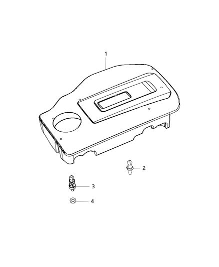 2014 Dodge Journey Engine Cover & Related Parts Diagram 1