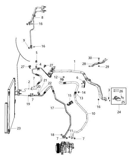 2017 Ram 2500 A/C Plumbing Diagram 1