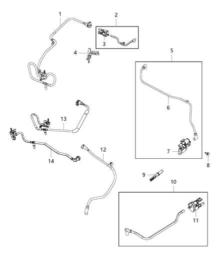 2015 Jeep Grand Cherokee Hose-PURGE Diagram for 68194884AC