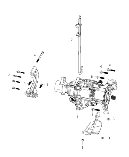 2018 Jeep Cherokee PTO Unit Diagram for 68307400AB