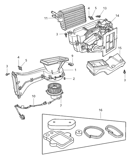 2005 Dodge Neon Housing-Heater Diagram for 5142554AA