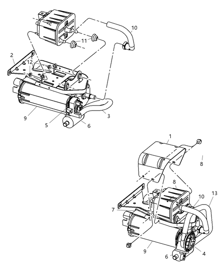 2008 Dodge Ram 1500 Hose-Filter To CANISTER Diagram for 55398232AA