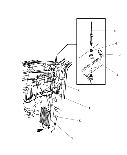 2002 Dodge Dakota Cable-Antenna Diagram for 56043244AA