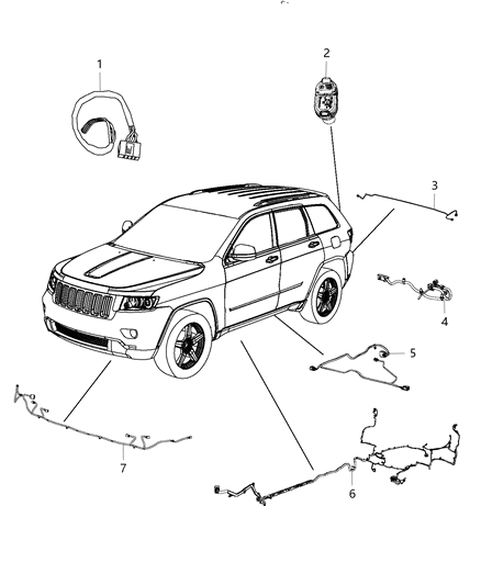 2017 Jeep Grand Cherokee Wiring-UNDERBODY Diagram for 68275536AB