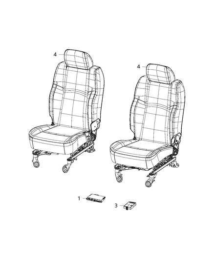 2019 Ram 1500 Module-Heated Seat Diagram for 68217268AF