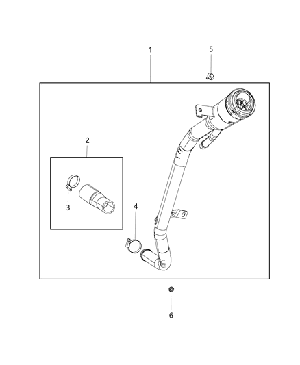 2021 Jeep Compass Tube-Fuel Filler Diagram for 57009154AE