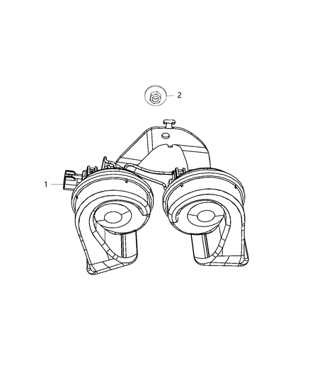 2015 Dodge Journey Horn Diagram for 68211336AB